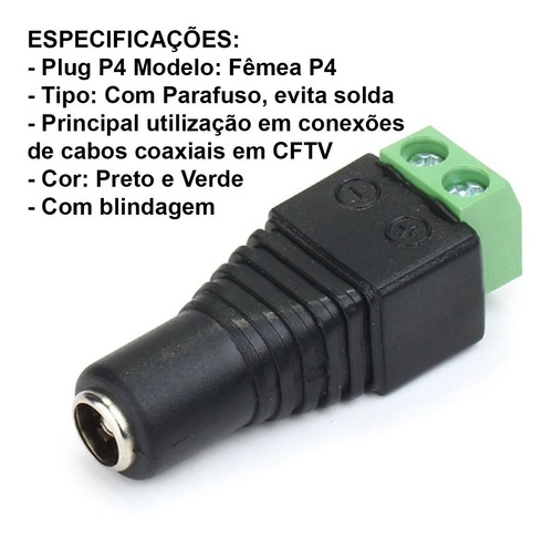 Fonte 12v + Fan 80mm + Conector Fêmea P4