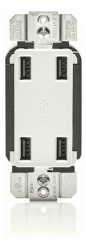 Leviton Cargador Usb De Cuatro Puertos De Alta Velocidad,