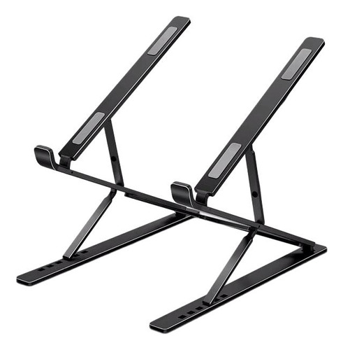 Elegante soporte para portátil de diseño estable de doble triángulo de color negro