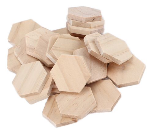 Astillas De Madera Hexagonales, 25 Piezas, 38 Mm, Recortes D