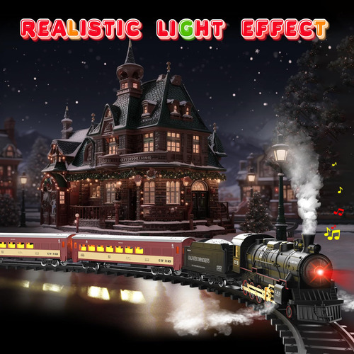 Hot Bee Tren Rc Navidad Luz Vapor Sonido Para Niños 3-8+