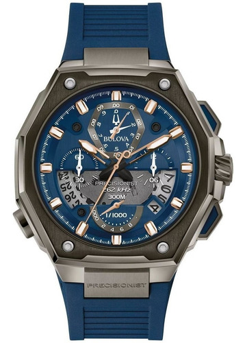 Reloj Bulova Hombre Precisionist Caucho Azul 98b357