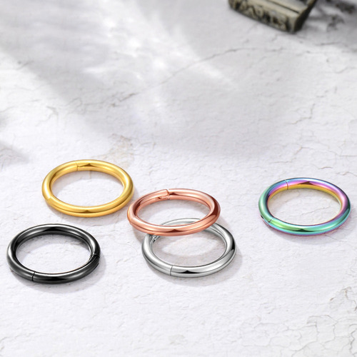 Navidad Anillo Nasal Falso Con Clip Cerrado Para La Nariz,