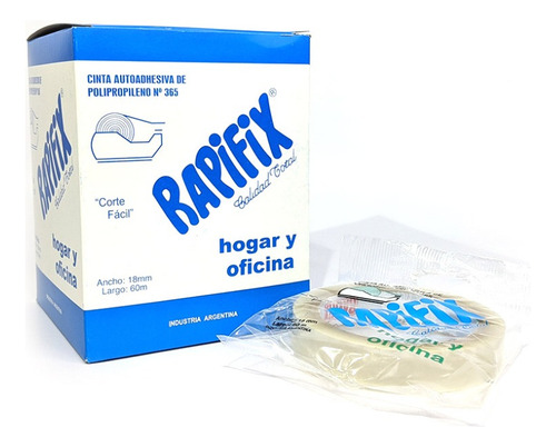 Cinta Adhesiva Rapifix Transparente 18mm X 60mts X 6 Unidade