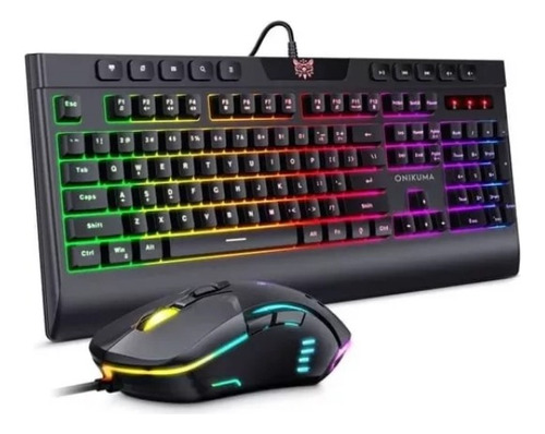 Combo Teclado Y Mouse Gaming Usb Luces Led