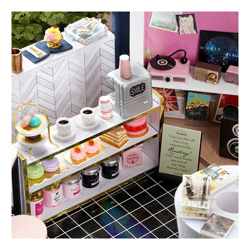 Casa De Muñecas En Miniatura Artesanal De Bricolaje Con