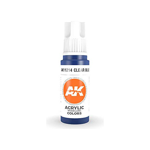 Pintura Acrílica Transparente Azul 17ml Ak1214