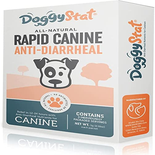 Doggy Stat Dog Anti Diarrhea Suplemento - Vet Tested, Wl8vz
