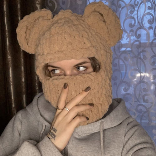 Chapéu De Orelha De Urso, Cachecol, Balaclava, Orelha De Urs