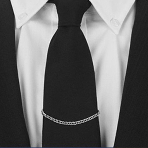 I 2xmoda Hombres Corbata Cadena Chapado En Oro Clásico
