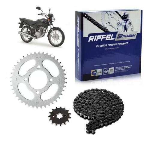 Kit Relação Riffel 71790 Honda Cg 125 Cargo 1988-2005