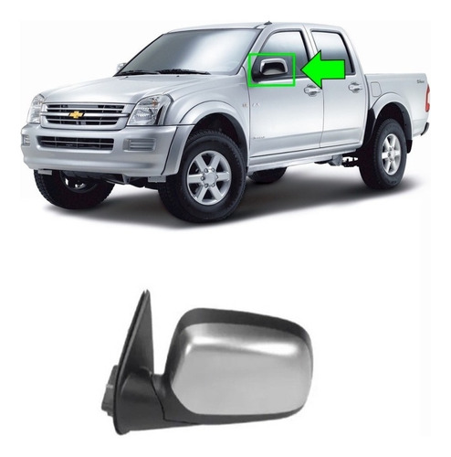 Espejo Izquierdo Chevrolet Dmax 2005 Al 2014 Electrico-cromo