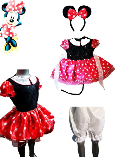 Disfraz Infantil Del Mundo De Minnie Mouse Vestido Niña 