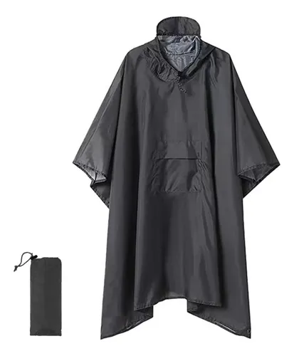 Poncho De Lluvia Portátil Multifuncional Con Capucha Para Ad