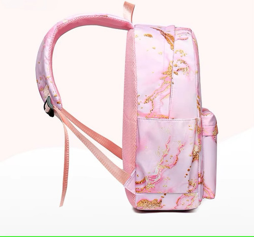 Mochila Stitch Set De 3 Pzas Escolar Primaria Verde Claro Estampado