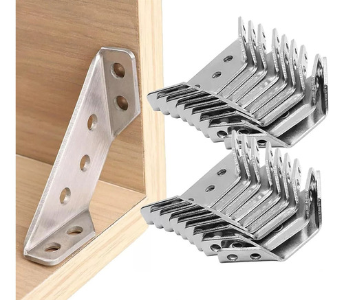 Fijador De Ángulo Recto Para Muebles De Acero Inoxidable, 20