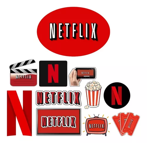 Kit Display De Mesa + Painel Festa Infantil Netflix