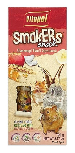 Barritas Snack Smakers Roedor Y Conejo Frutas 2 Un Doggyland