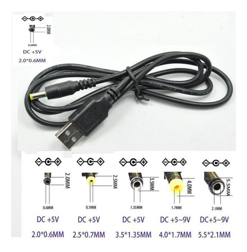 Cable De Carga Universal Usb 2.0 A Macho A Dc Con Orificio R