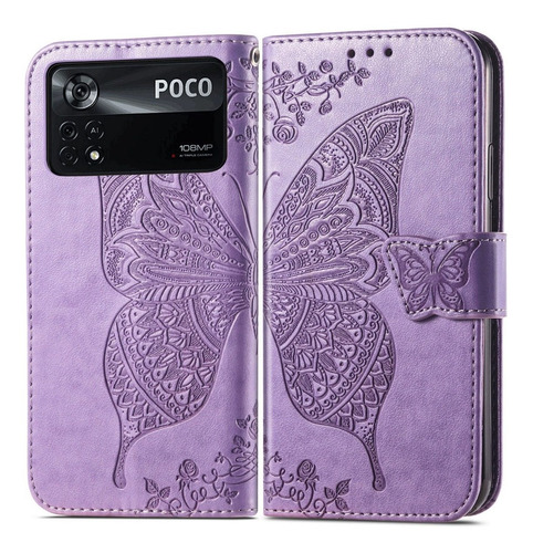 Funda Tipo Cartera De Mariposa Para Xiaomi Poco X4 Pro 5g