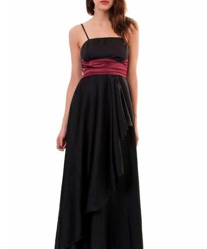 Vestido Largo De Fiesta, De Seda Y Satén Talle 1 Y 2