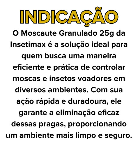 Moscaute Mosquicida Isca Granulado Mata Mosca Kit Com 6 Und