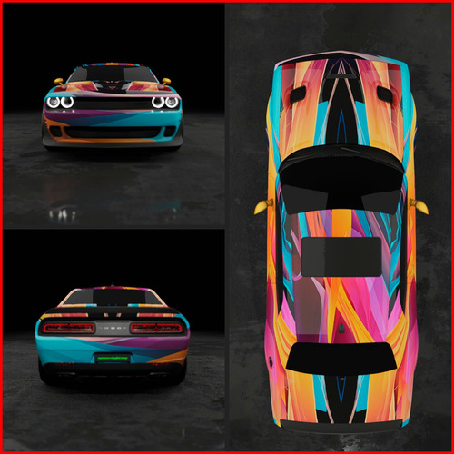 20 Metros Vinil Wrap Automotriz Hiperelástico Colorido
