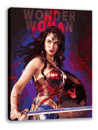 Pintura Por Números Premium. Wonder Woman. Kitart