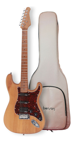 Guitarra Benson Stratocaster Hardy Series Hss 902 Nt/tt +bag Cor Natural Material Do Diapasão Roasted Maple Orientação Da Mão Destro