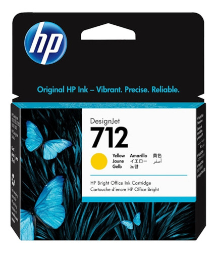 Imagen 5 de 5 de Combo Cartuchos Hp 712 Negro 80ml + Colores 29ml Original