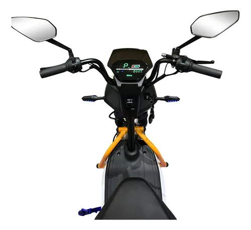 Bicicleta Moto Eléctrica Roadmaster Águila 50kmh 1200watts Color Blanco Naranja Cafe