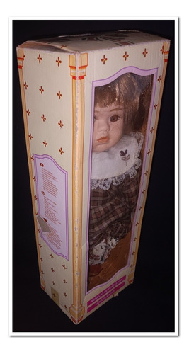 Muñeca Porcelana Doll, Antigua Con Caja, 31x11 Cms. Aprox.