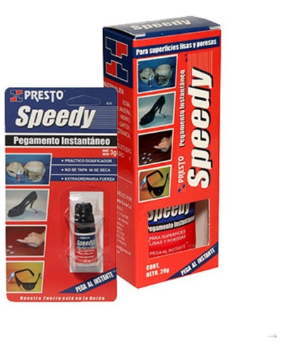 Pegamento Instantáneo Alta Tecnologia Presto Speedy 454gr Color transparente