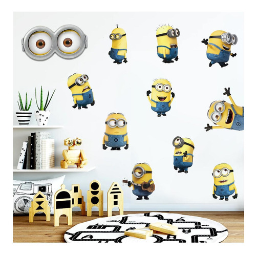 Calcomanías Pared Despegables De Minions Despicable Me