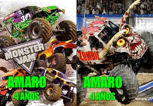 2 Libros Para Colorear Personalizado Monster Jam Megalodon