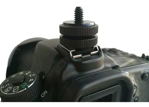 Imagen 4 de 7 de Adaptador 1/4 Metal Zapata Doble Y Tuerca Foto Video Sc-12