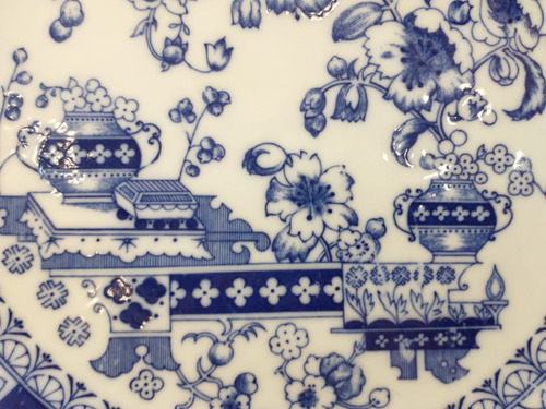 Antiguo Plato De Porcelana Tsuji Old Blue