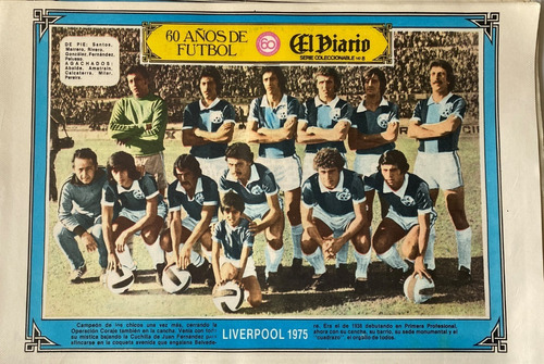 Liverpool 1975 Poster, 60 Años De Fútbol Ez2c