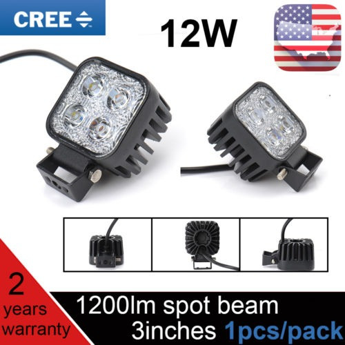 12w Trabajo Luz Spot Coche Offroad Ligero Carro Jeep Barco