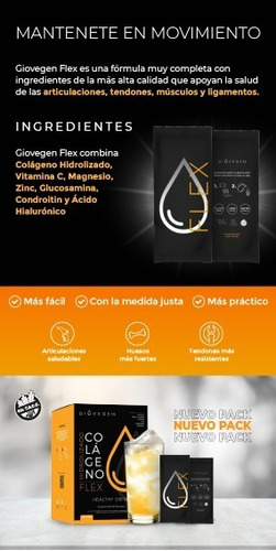 Imagen 4 de 8 de Giovegen Flex - Colágeno Hidrolizado 2 Meses De Tratamiento