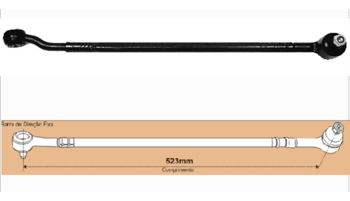 Barra Vw Saveiro (1994 A 2002)  Fija Derecha L=523mm 11056