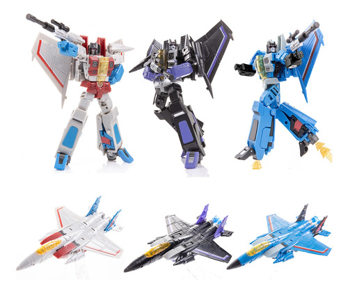 Transformador Starscream Equipo De Vuelo 3 Robots Aviones