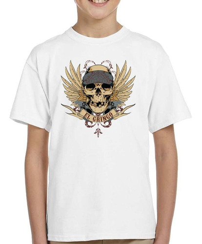 Remera De Niño El Gringo Skulls Wings Art