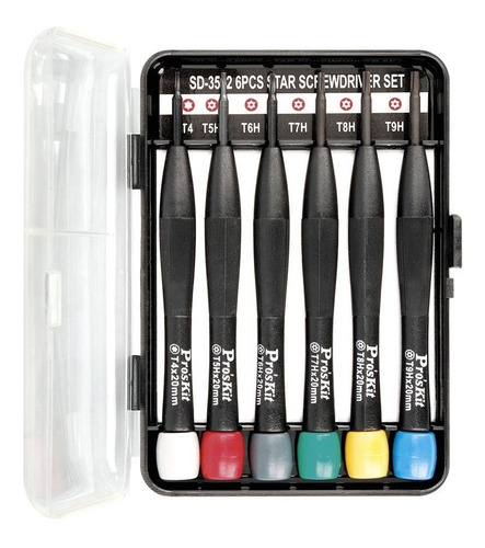 Imagen 1 de 3 de Set Destornilladores Torx Huecos Proskit Sd-3502 -pdiy-