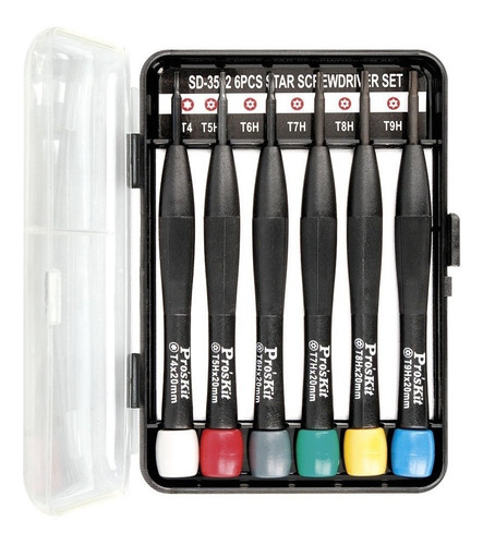 Set Destornilladores Torx Huecos Proskit Sd-3502 -pdiy-