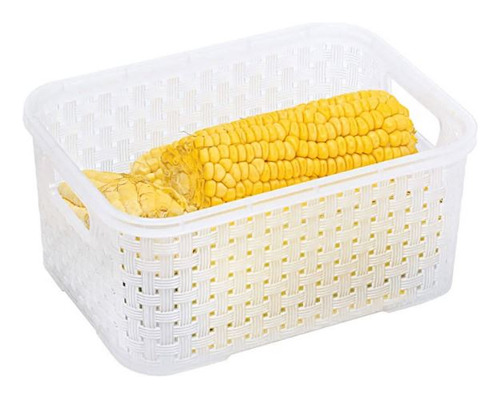 Cesto Organizador De Geladeira Armário 20,5 Cm Rattan Pequen