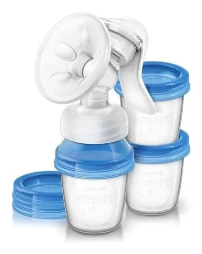 Set Lactancia Avent Pezoneras Conchas Extractor Y Vasos