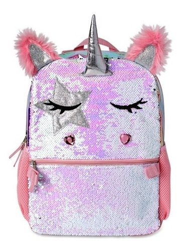 Mochila De Unicornio De Lentejulas + Lonchera