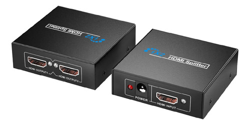 Splitter Distribuidor Divisor Hdmi Dhcp 1x2 Full Hd 3d Fonte