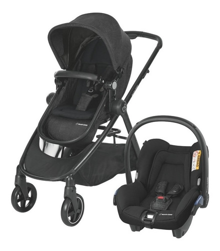 Carrinho de bebê de paseio Maxi-Cosi Anna TS nomad black com chassi de cor preto